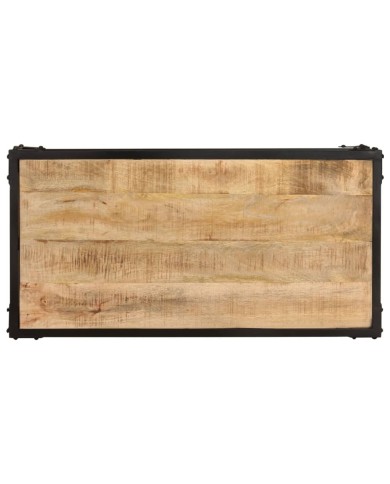 Table basse 90x45x35 cm Bois de manguier massif brut