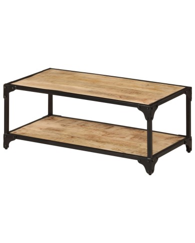 Table basse 90x45x35 cm Bois de manguier massif brut