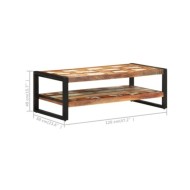 Table basse 120x60x40 cm Bois de récupération solide