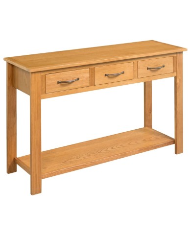 Table console 110x35x75 cm Bois de chêne solide