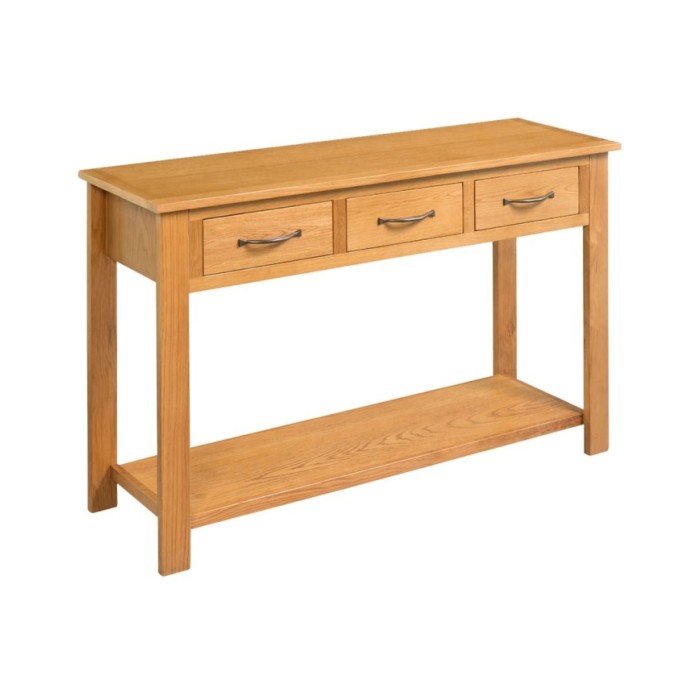 Table console 110x35x75 cm Bois de chêne solide