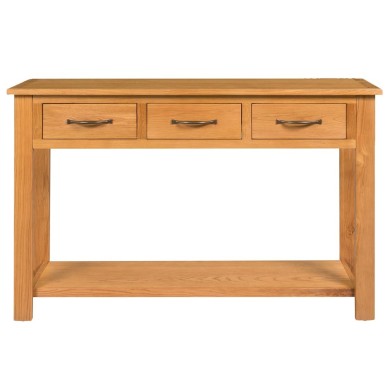 Table console 110x35x75 cm Bois de chêne solide