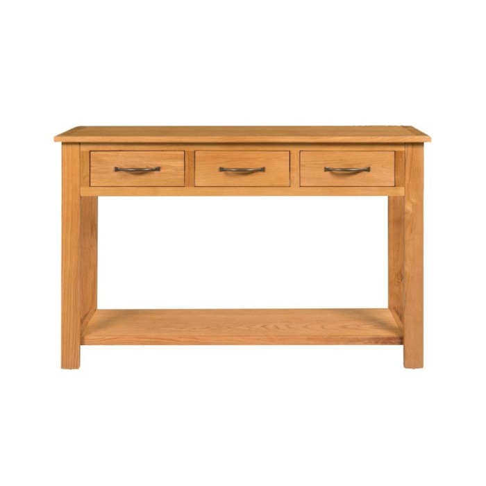 Table console 110x35x75 cm Bois de chêne solide