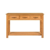 Table console 110x35x75 cm Bois de chêne solide