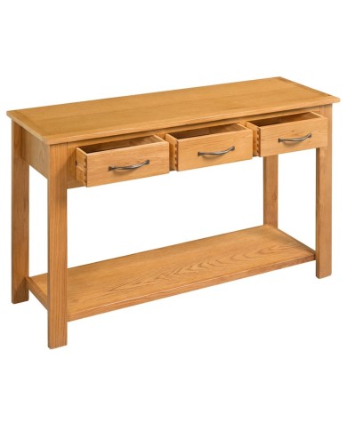 Table console 110x35x75 cm Bois de chêne solide