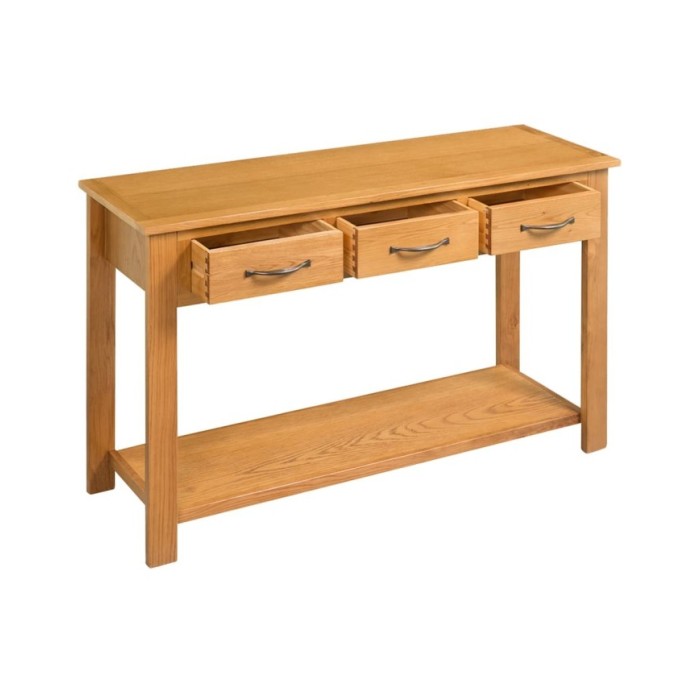 Table console 110x35x75 cm Bois de chêne solide