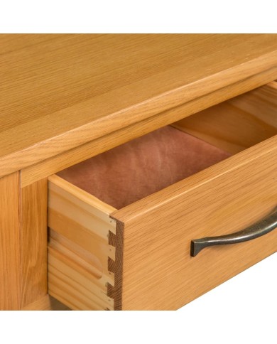 Table console 110x35x75 cm Bois de chêne solide