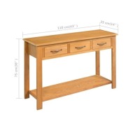 Table console 110x35x75 cm Bois de chêne solide