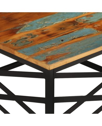Table basse 68x68x35 cm Bois de récupération massif