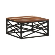 Table basse 68x68x35 cm Bois de récupération massif