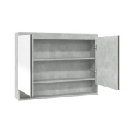 Armoire à miroir de salle de bain 80x15x60 cm MDF Gris béton