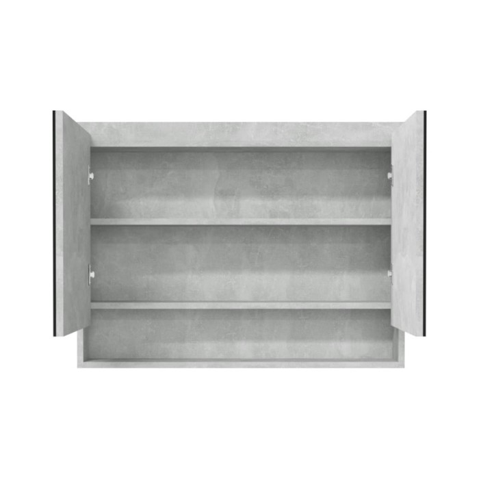 Armoire à miroir de salle de bain 80x15x60 cm MDF Gris béton