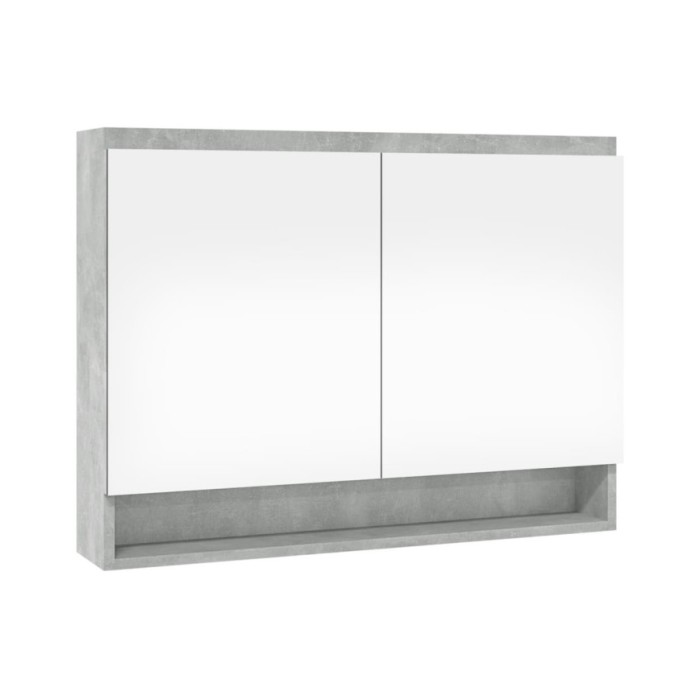 Armoire à miroir de salle de bain 80x15x60 cm MDF Gris béton