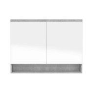 Armoire à miroir de salle de bain 80x15x60 cm MDF Gris béton