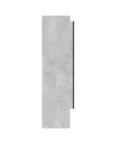 Armoire à miroir de salle de bain 80x15x60 cm MDF Gris béton