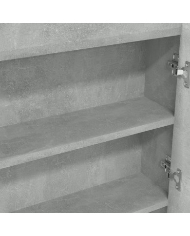 Armoire à miroir de salle de bain 80x15x60 cm MDF Gris béton