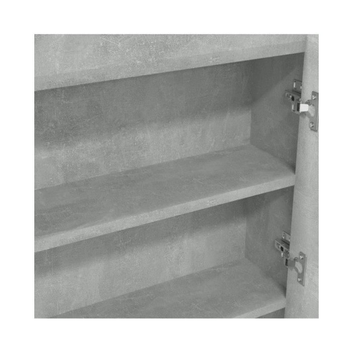 Armoire à miroir de salle de bain 80x15x60 cm MDF Gris béton