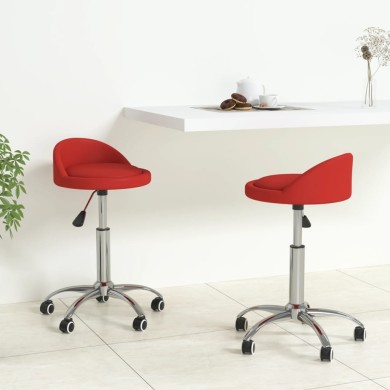 Chaises de salle à manger pivotantes 2 pcs Bordeaux Similicuir