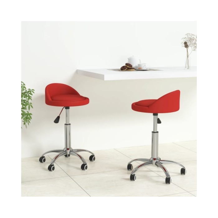 Chaises de salle à manger pivotantes 2 pcs Bordeaux Similicuir