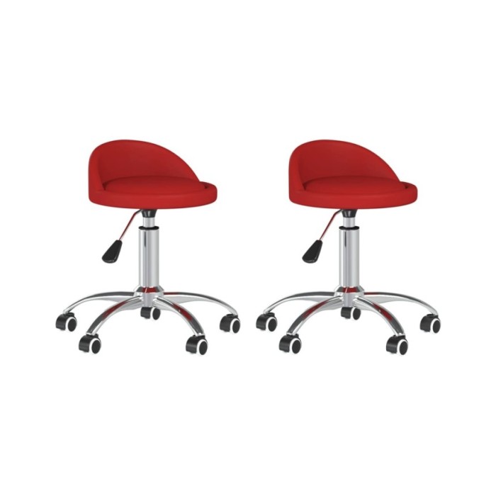 Chaises de salle à manger pivotantes 2 pcs Bordeaux Similicuir