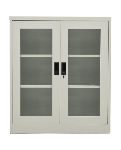 Armoire de bureau Gris clair 90x40x105 cm Acier