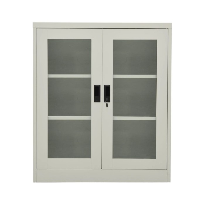 Armoire de bureau Gris clair 90x40x105 cm Acier