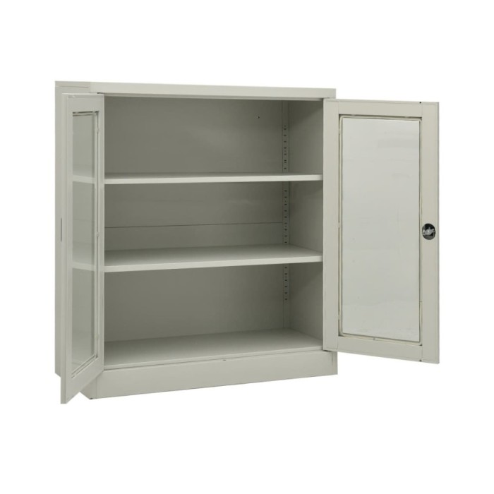 Armoire de bureau Gris clair 90x40x105 cm Acier
