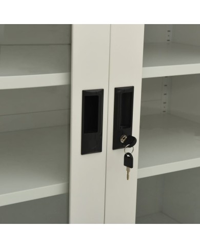 Armoire de bureau Gris clair 90x40x105 cm Acier