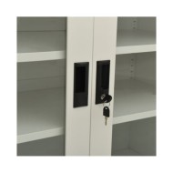 Armoire de bureau Gris clair 90x40x105 cm Acier