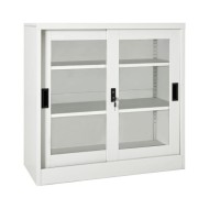 Armoire à portes coulissantes Gris clair 90x40x90 cm Acier