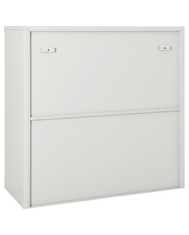 Armoire à portes coulissantes Gris clair 90x40x90 cm Acier
