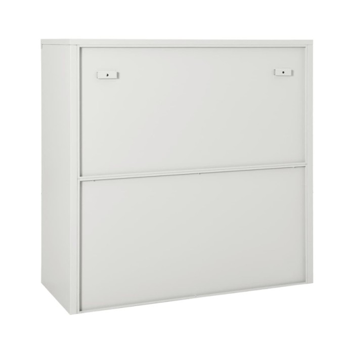 Armoire à portes coulissantes Gris clair 90x40x90 cm Acier