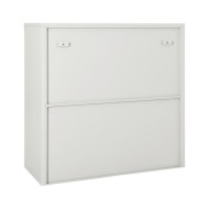 Armoire à portes coulissantes Gris clair 90x40x90 cm Acier