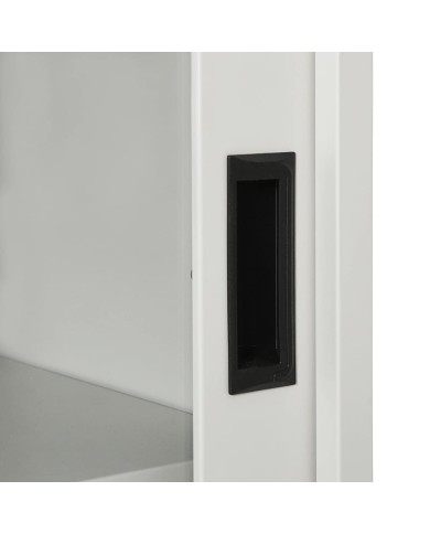 Armoire à portes coulissantes Gris clair 90x40x90 cm Acier