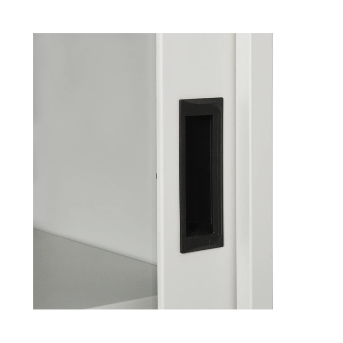 Armoire à portes coulissantes Gris clair 90x40x90 cm Acier