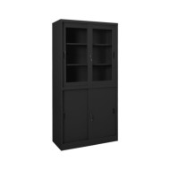 Armoire de bureau et porte coulissante Anthracite 90x40x180 cm
