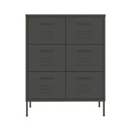 Armoire à tiroirs Anthracite 80x35x101,5 cm Acier