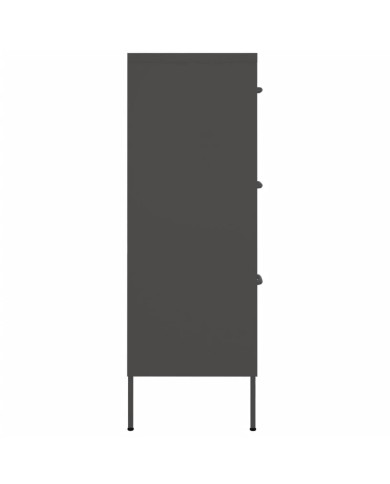Armoire à tiroirs Anthracite 80x35x101,5 cm Acier
