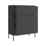Armoire à tiroirs Anthracite 80x35x101,5 cm Acier