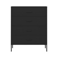Commode Noir 80x35x101,5 cm Acier