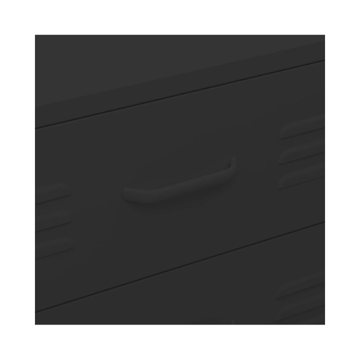 Commode Noir 80x35x101,5 cm Acier