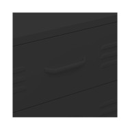 Commode Noir 80x35x101,5 cm Acier