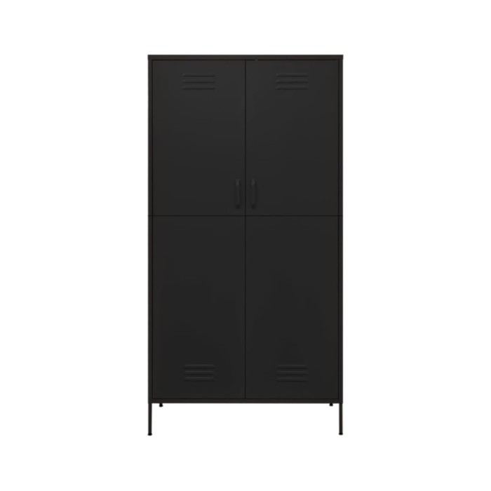 Garde-robe Noir 90x50x180 cm Acier