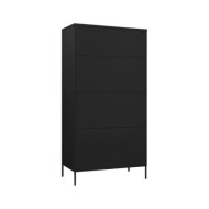 Garde-robe Noir 90x50x180 cm Acier