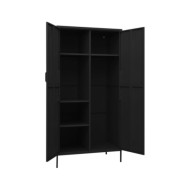 Garde-robe Noir 90x50x180 cm Acier