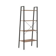 Étagère sur pied 4 niveaux Marron foncé et noir 56x35x140 cm