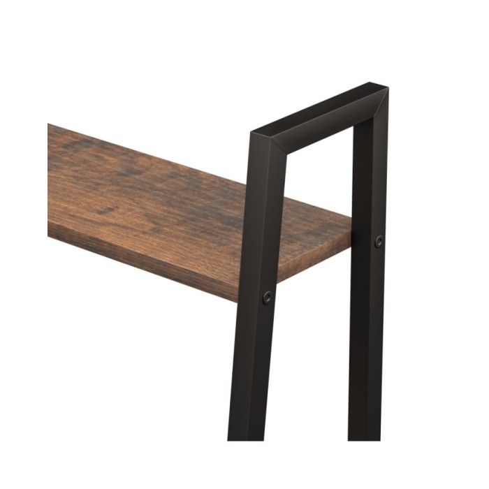 Étagère sur pied 4 niveaux Marron foncé et noir 56x35x140 cm
