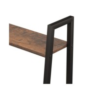 Étagère sur pied 4 niveaux Marron foncé et noir 56x35x140 cm
