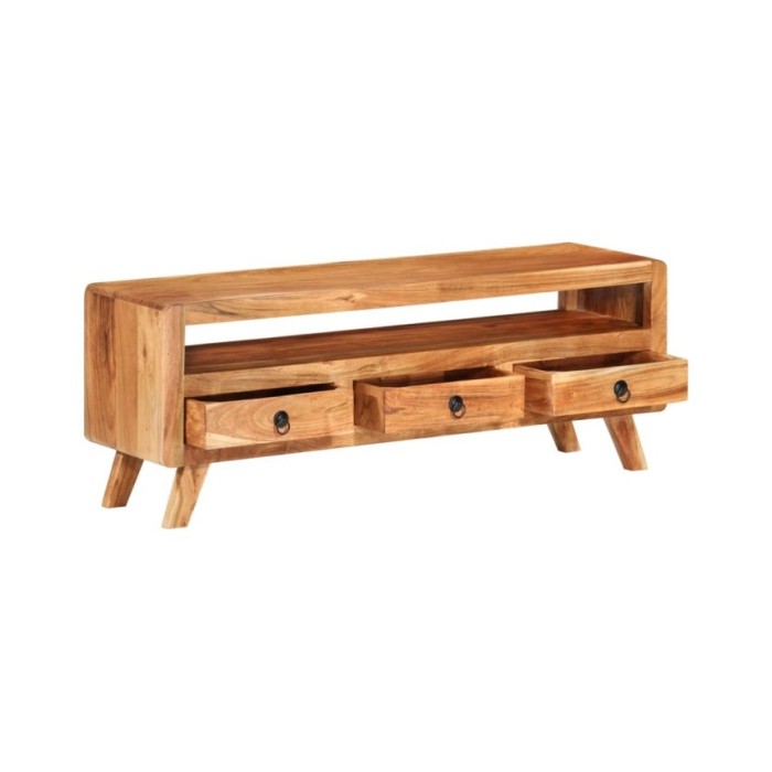 Meuble TV 110x30x40 cm Bois d'acacia massif