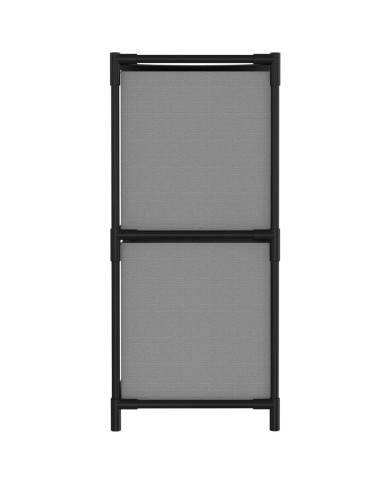 Armoire de rangement 4 paniers en tissu Gris 63x30x71 cm Acier